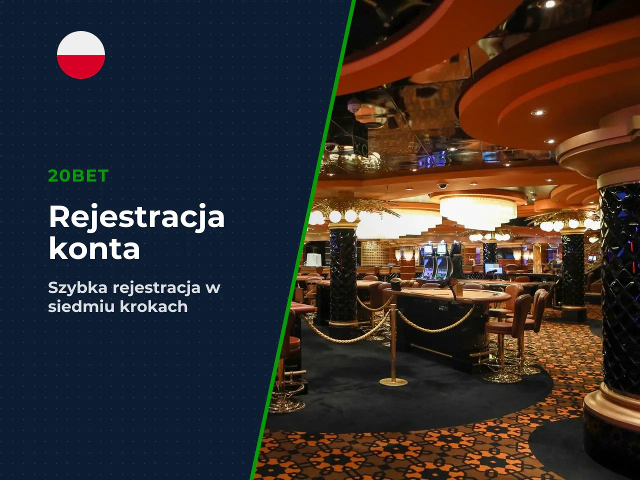 Rejestracja i aktywacja w 7 krokach. 1. **Kliknij przycisk „Zarejestruj się"** na stronie 20bet i przejdź do formularza tworzenia konta. 2. **Uzupełnij dane osobowe** — imię, nazwisko, datę urodzenia,