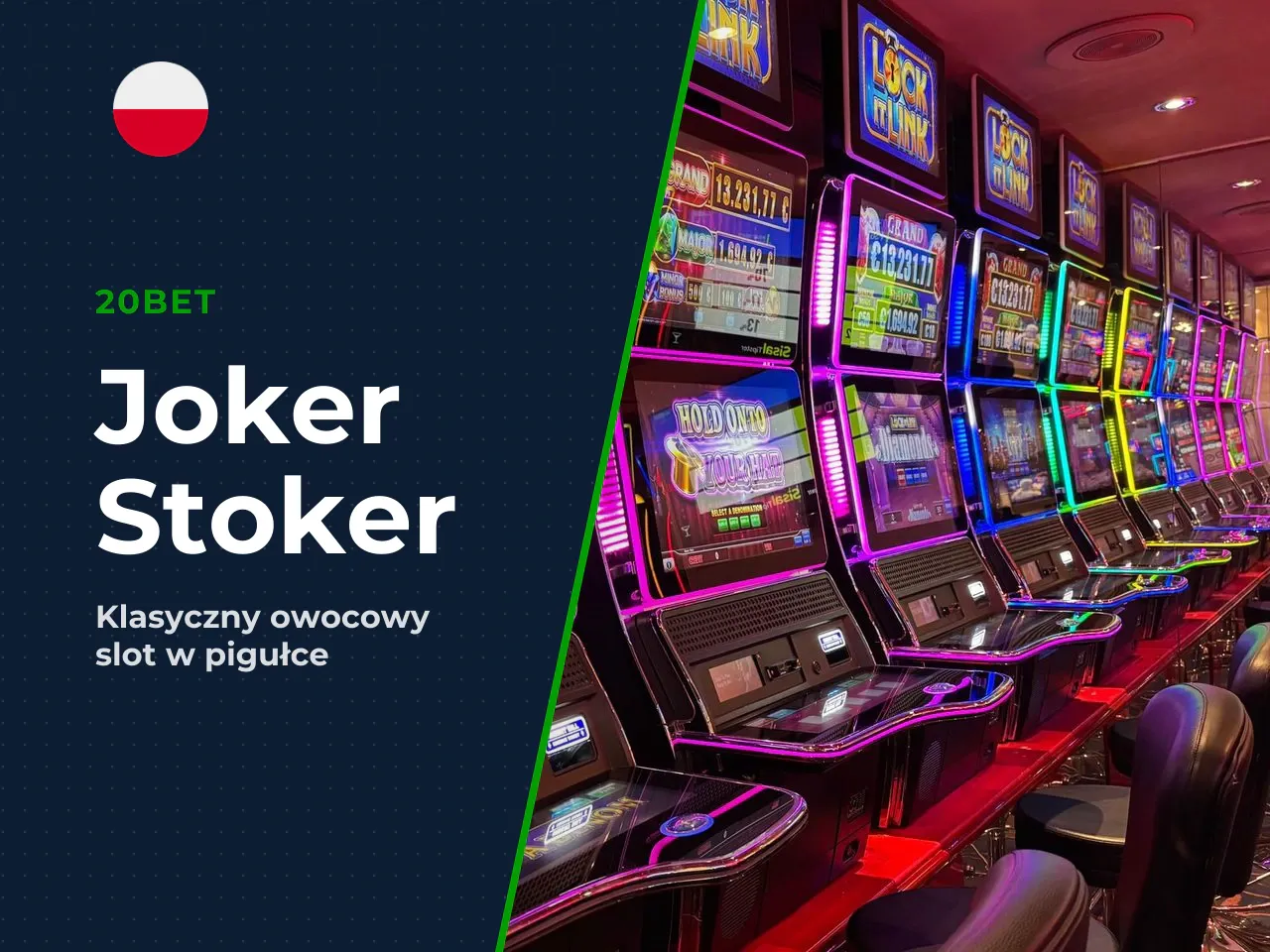 Czym jest Joker Stoker i dla kogo jest ten slot. Joker Stoker to [wideoslot online](https://20betspoland.com) z motywem klasycznych owoców, wydany przez czeskie studio Endorphina w czerwcu 2021 roku. 