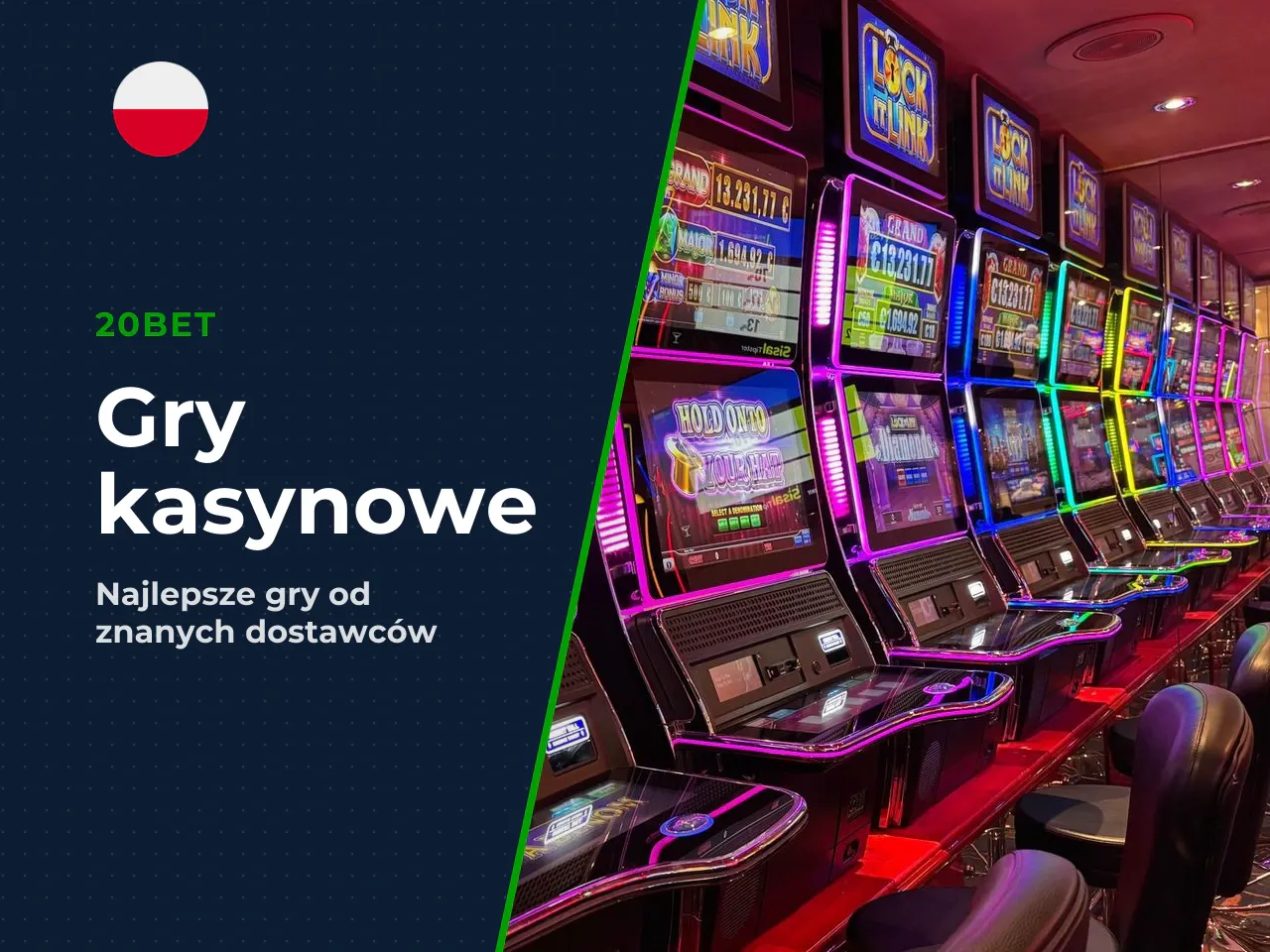 Sloty, gry stołowe i jackpoty. Wśród dostawców oprogramowania w 20Bet znajdują się uznane marki: Pragmatic Play, BGaming, Spinomenal, Amusnet, Hacksaw Gaming, Play'n Go, ELK Studios, Yggdrasil, NetEnt
